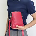 Сумка жіноча шкіряна червона FM1714D