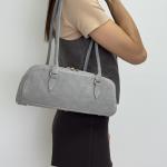 Сумка женская кожаная серая FM1720B