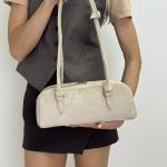 Сумка женская кожаная молочная FM1720C