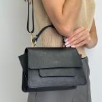 Сумка женская кожаная черная FM1727E