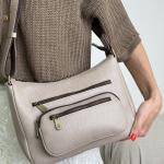 Сумка женская кожаная бежевая FM1728A