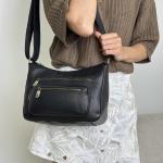 Сумка женская кожаная черная FM1728C