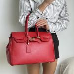 Сумка жіноча шкіряна червона FM1638F