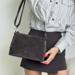 Сумка женская кожаная шоколадная FM1115E