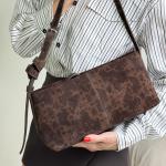 Сумка женская кожаная шоколадная FM1682I