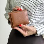 Гаманець жіночий шкіряний коричневий FM1735C