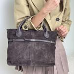 Сумка жіноча шкіряна шоколадна FM1739B