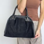 Сумка женская кожаная черная FM1740D