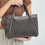 Сумка женская кожаная шоколадная FM1741C