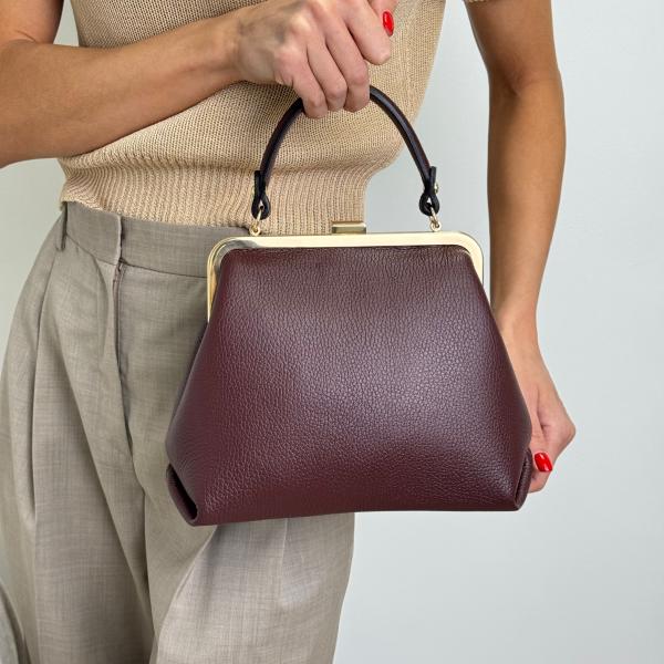 Сумка жіноча шкіряна марсала FM1742C