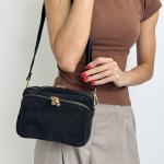 Сумка женская кожаная черная FM1239G