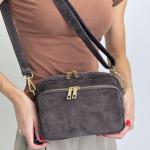 Сумка женская кожаная шоколадная FM1239H