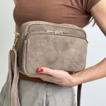 Сумка женская кожаная тауп FM1239I