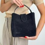 Сумка женская кожаная черная FM1744C