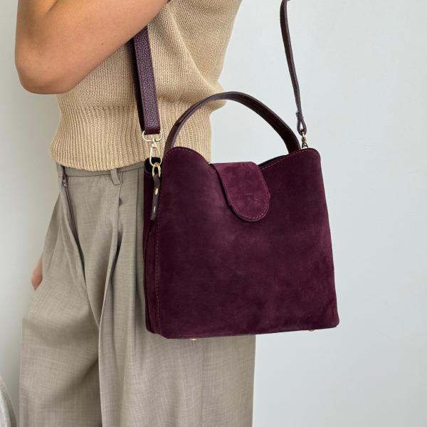 Сумка женская кожаная марсала FM1744E