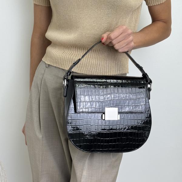 Сумка женская кожаная черная FM1097H