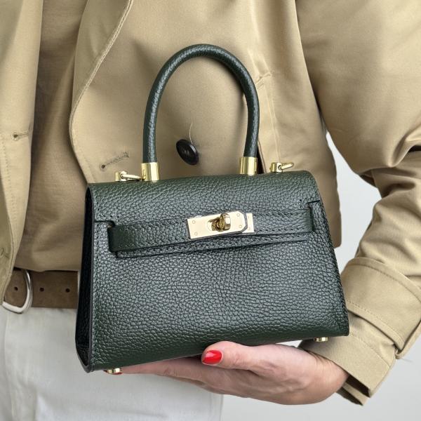 Сумка женская кожаная изумрудная FM1746D