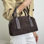 Сумка женская кожаная шоколадная FM1747C