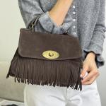 Сумка женская кожаная шоколадная FM1753B