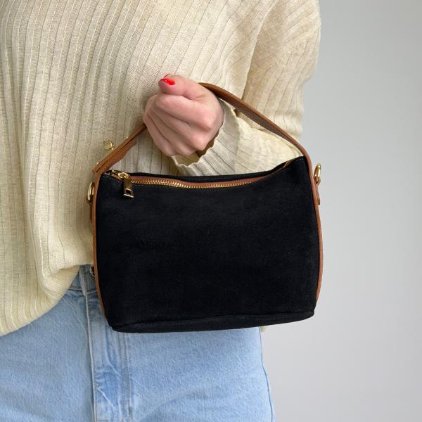 Сумка женская кожаная черная FM1754A