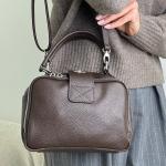 Сумка женская кожаная шоколадная FM0838AH