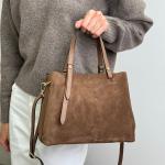 Сумка женская кожаная коричневая FM1757A