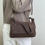 Сумка женская кожаная шоколадная FM1758C