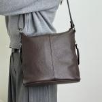 Сумка женская кожаная шоколадная FM1175E