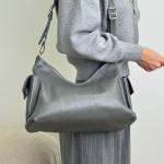 Сумка женская кожаная серая FM1764D