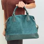 Сумка женская кожаная изумрудная FM1433H