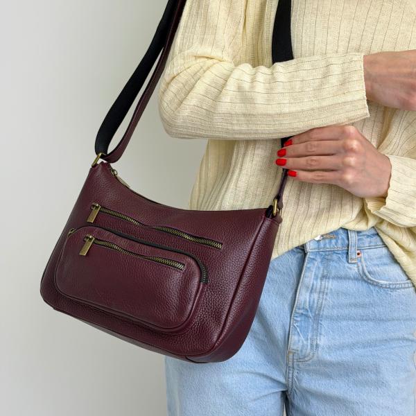 Сумка женская кожаная марсала FM1728D