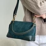Сумка жіноча шкіряна смарагдова FM1365E
