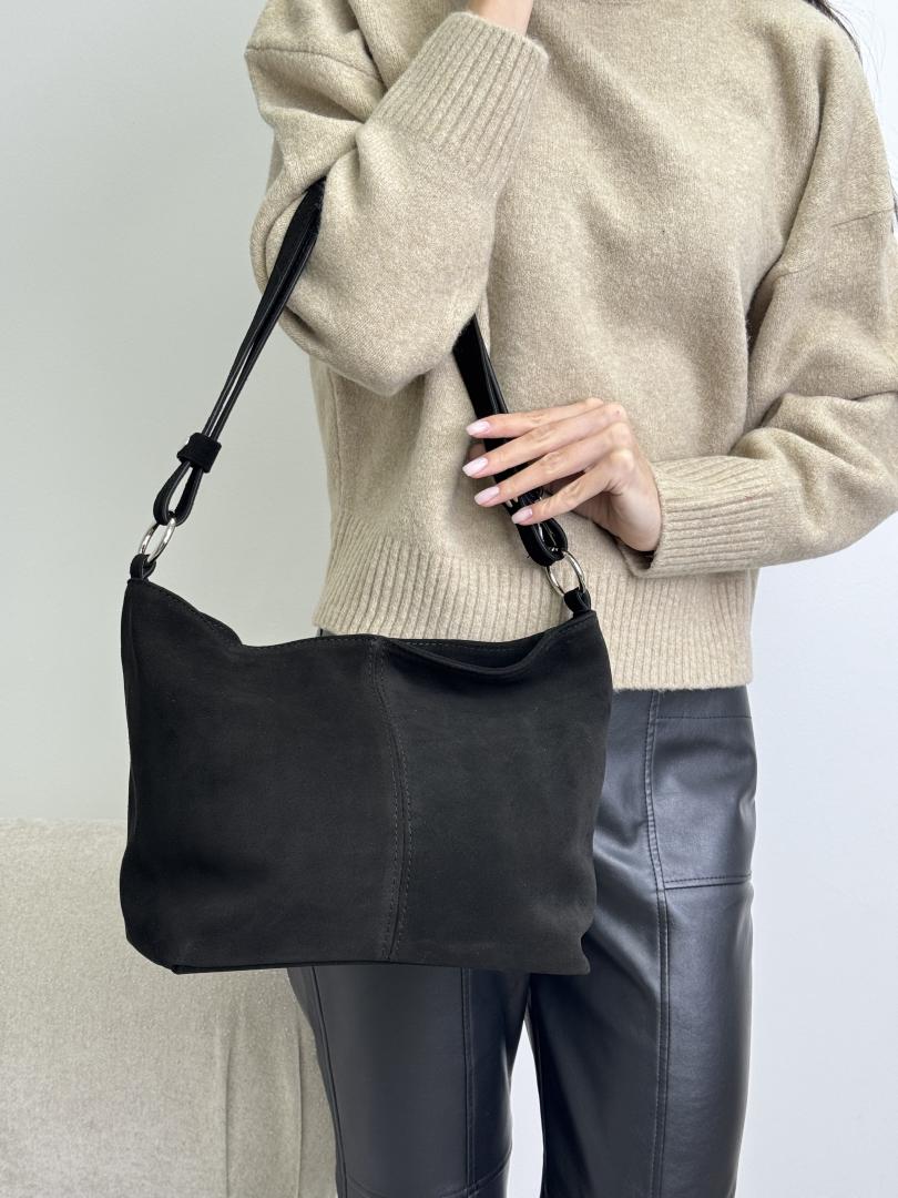 Сумка женская кожаная черная FM1000AE