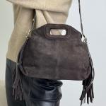 Сумка жіноча шкіряна шоколадна FM1766A