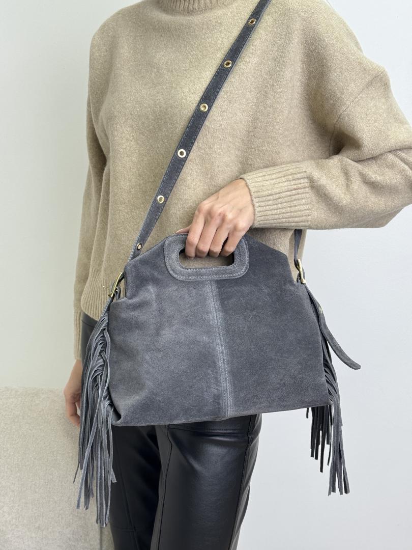 Сумка жіноча шкіряна сіра FM1766B