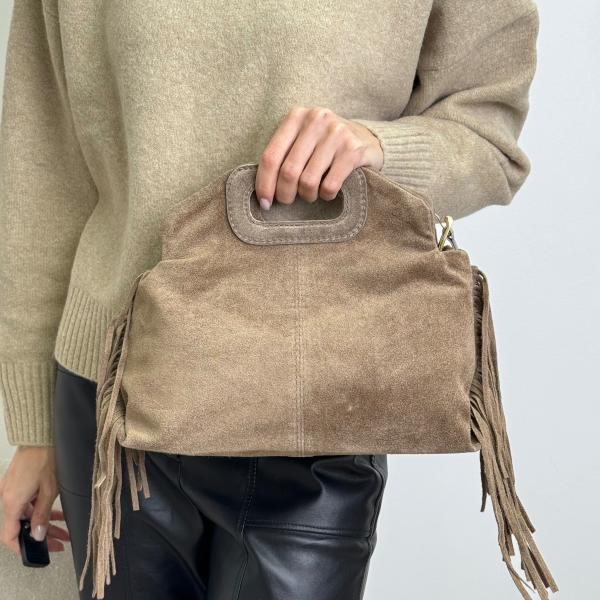 Сумка женская кожаная бежевая FM1766C