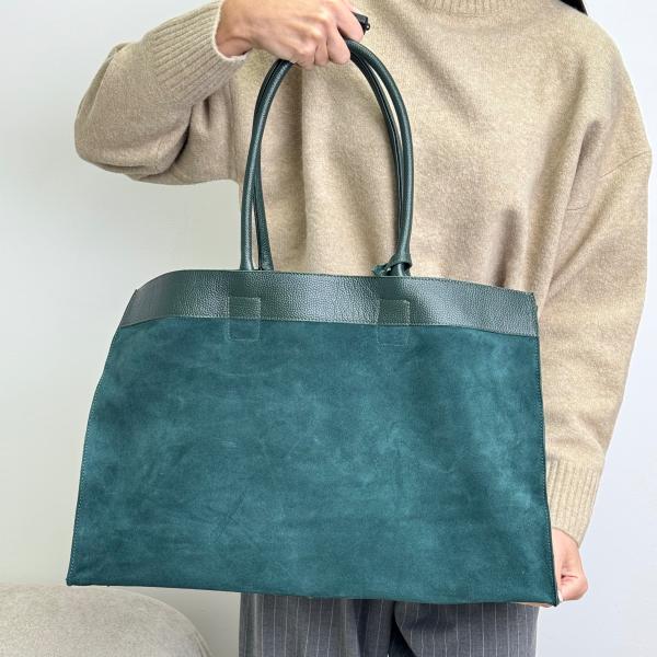 Сумка женская кожаная изумрудная FM1405E