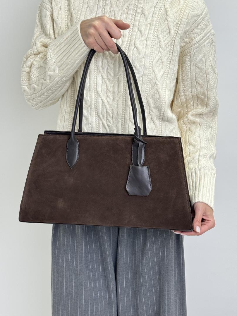 Сумка женская кожаная шоколадная FM1767A