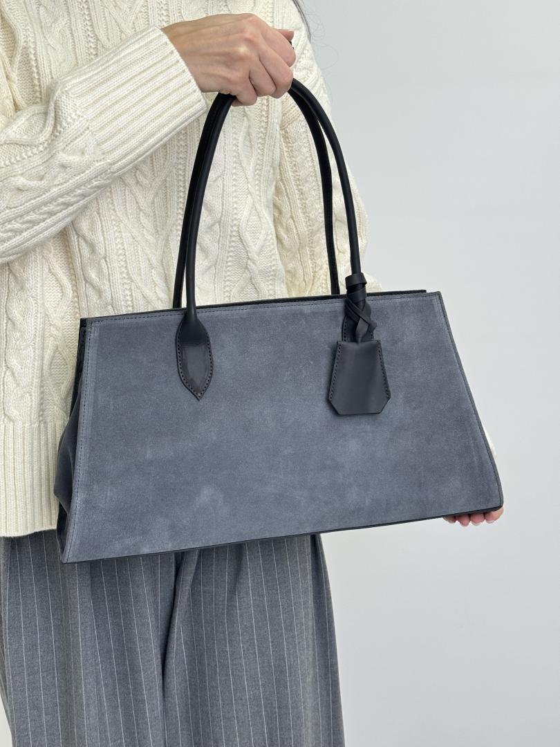 Сумка женская кожаная графит FM1767B