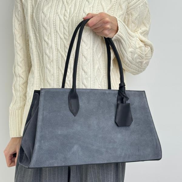 Сумка женская кожаная графит FM1767B