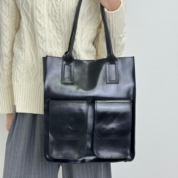 Сумка женская кожаная черная FM1768A