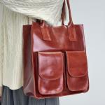 Сумка женская кожаная карамельная FM1768B