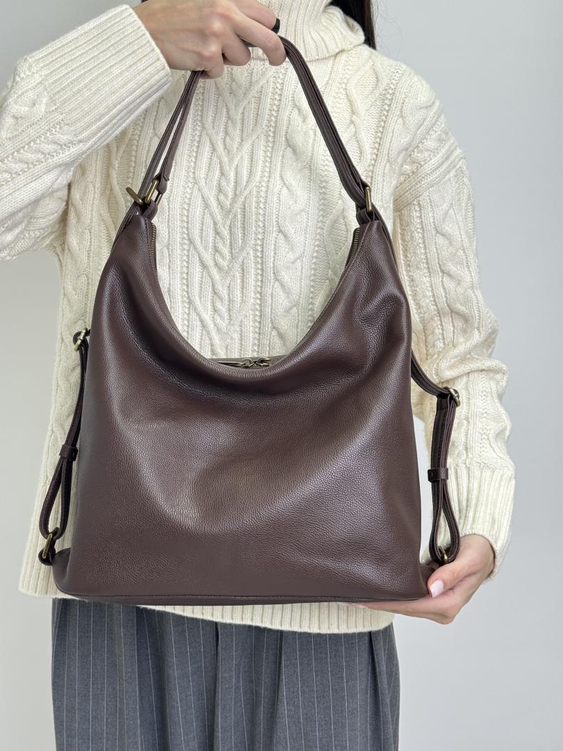 Сумка женская кожаная шоколадная FM1769B