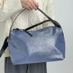 Сумка женская кожаная синяя FM1370D