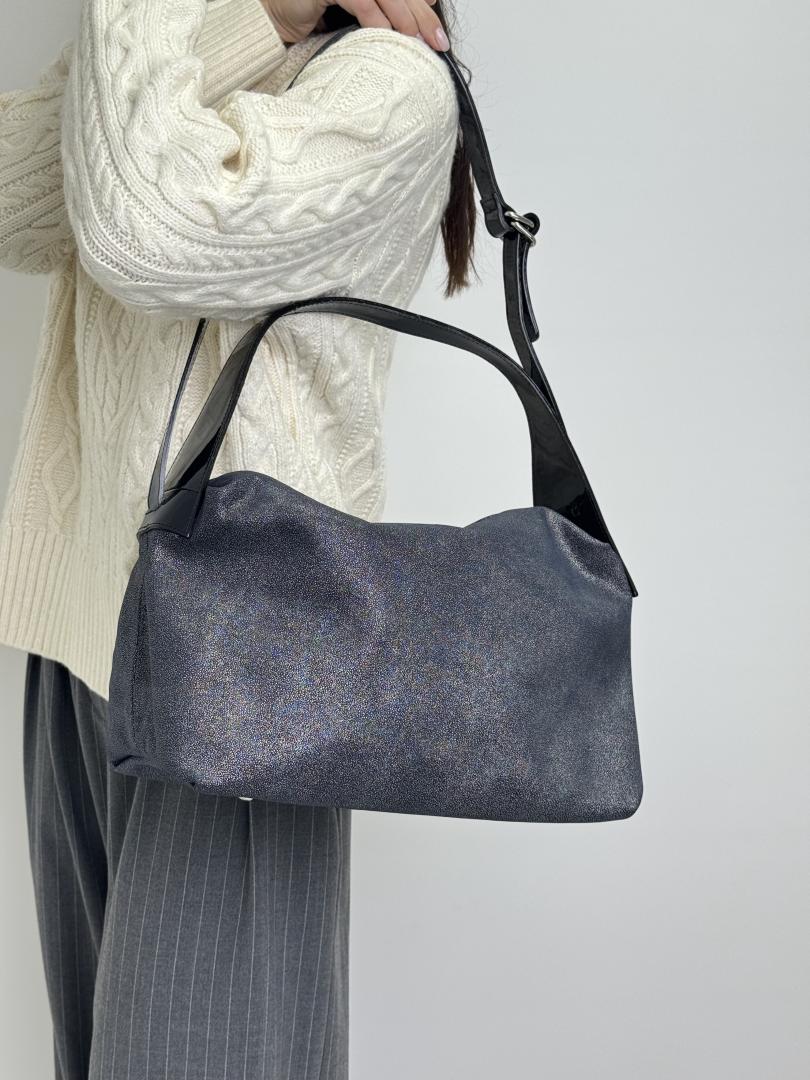 Сумка женская кожаная серебро FM1370F