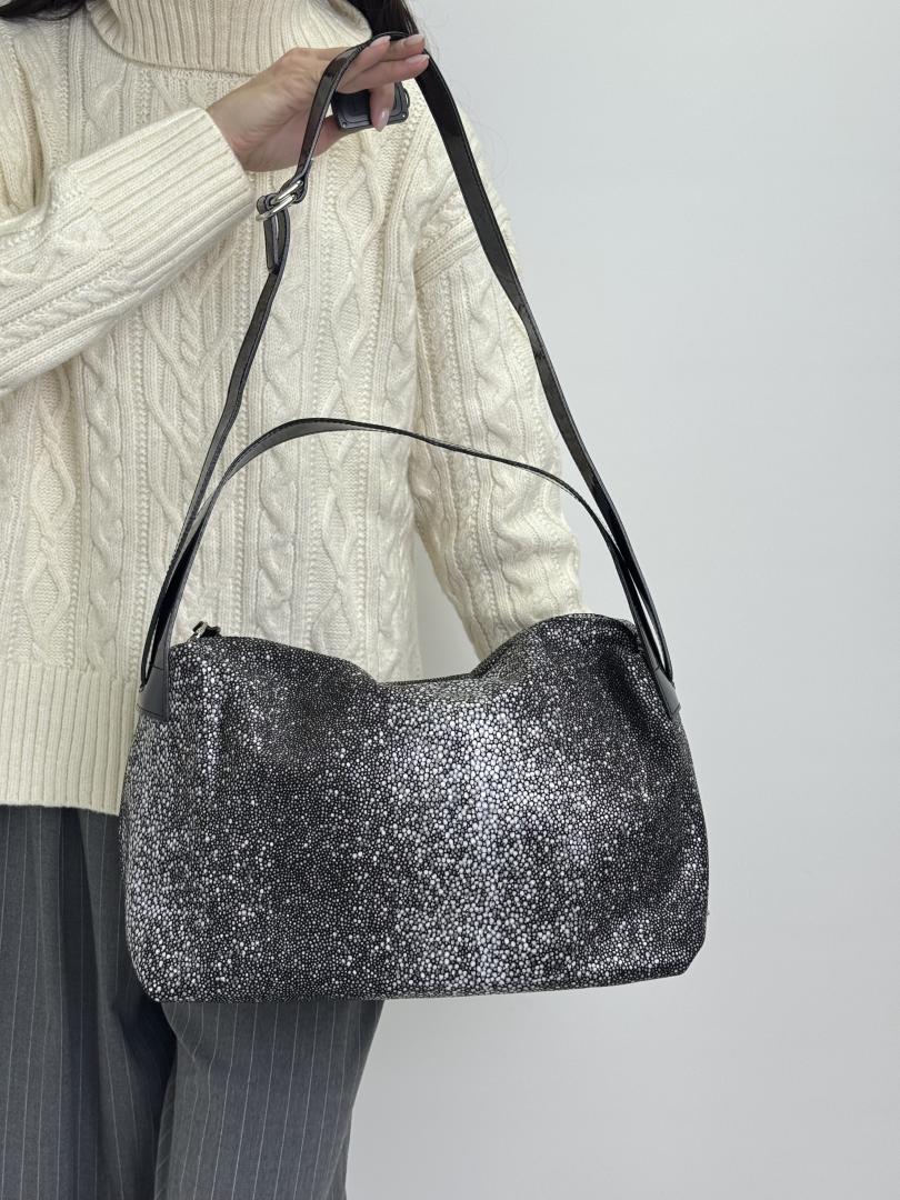 Сумка женская кожаная черная FM1370G