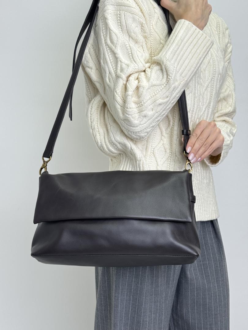 Сумка женская кожаная шоколадная FM1729D