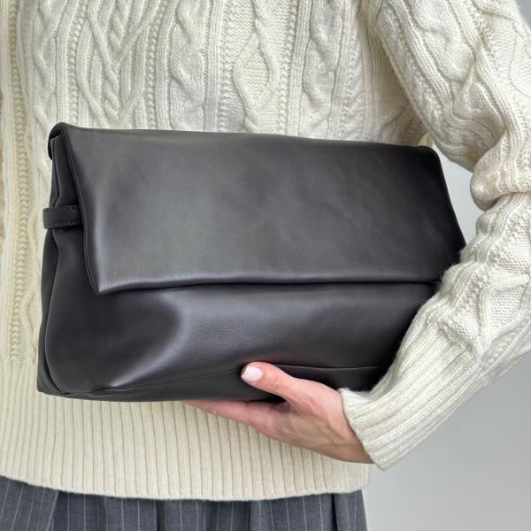 Сумка женская кожаная шоколадная FM1729D