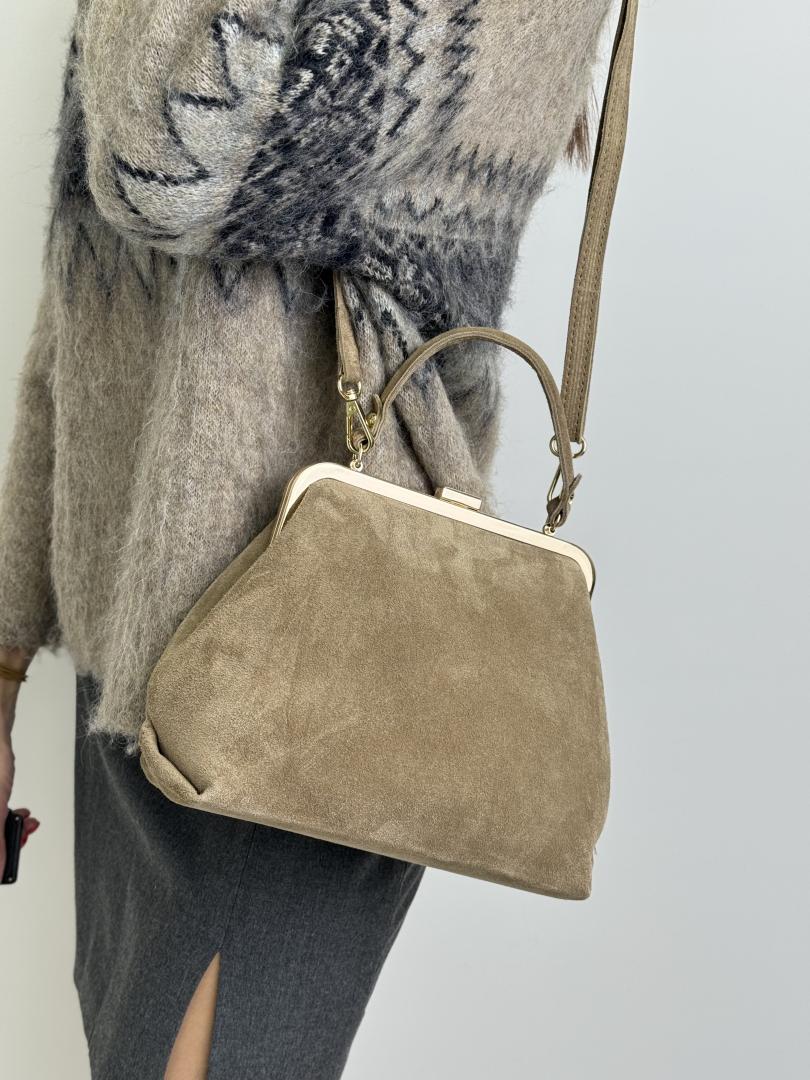 Сумка женская кожаная бежевая FM1742D