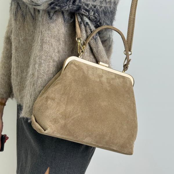 Сумка женская кожаная бежевая FM1742D